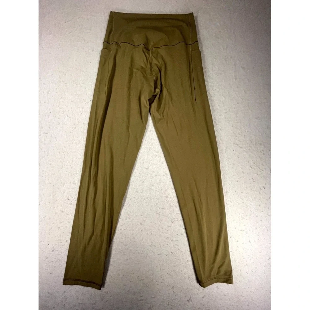 Offline By Aerie Leggings Womens Large Olive Green High Rise 7/8‎ Pocket Yoga